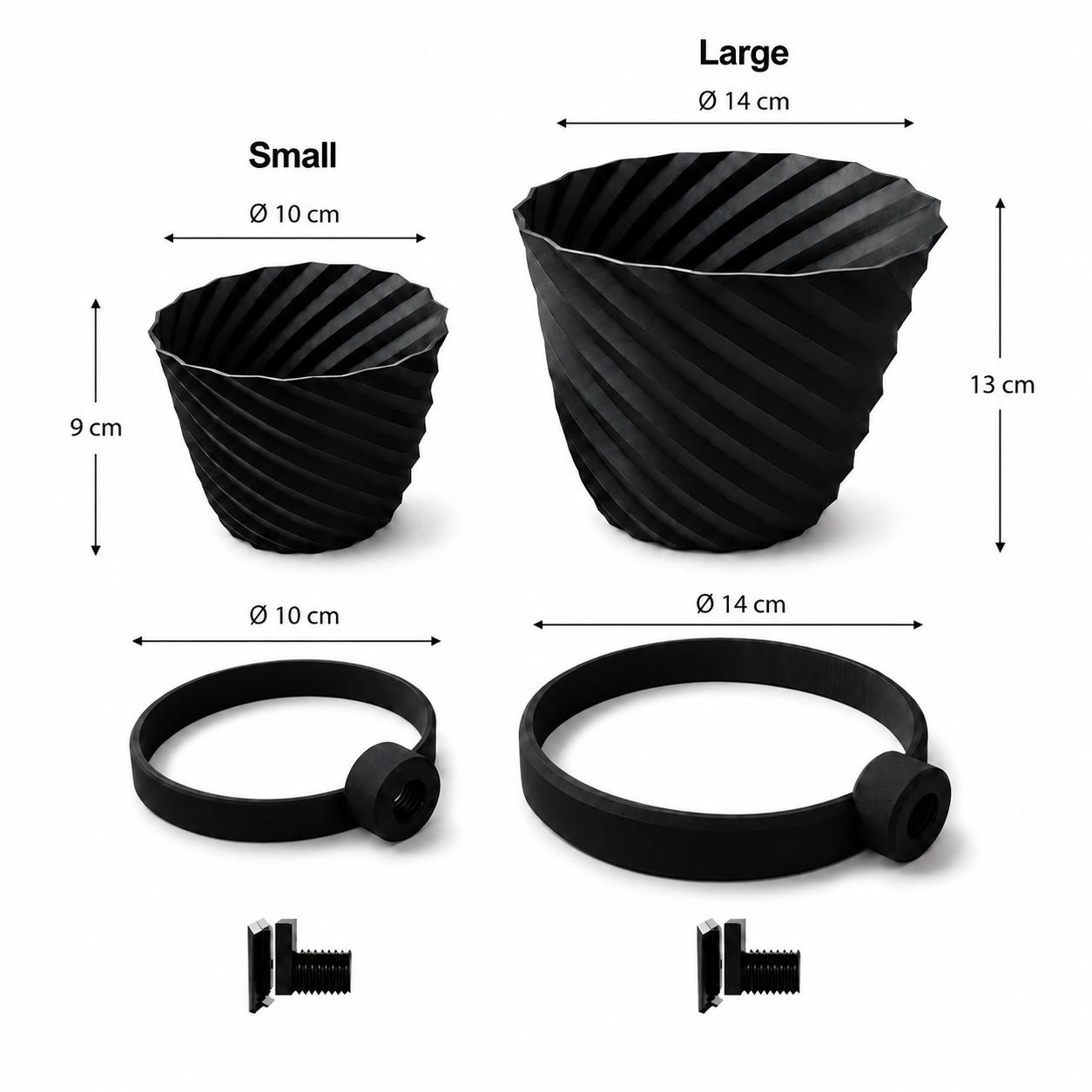 Plantenhouder/ring - Installatietype: Muurclip