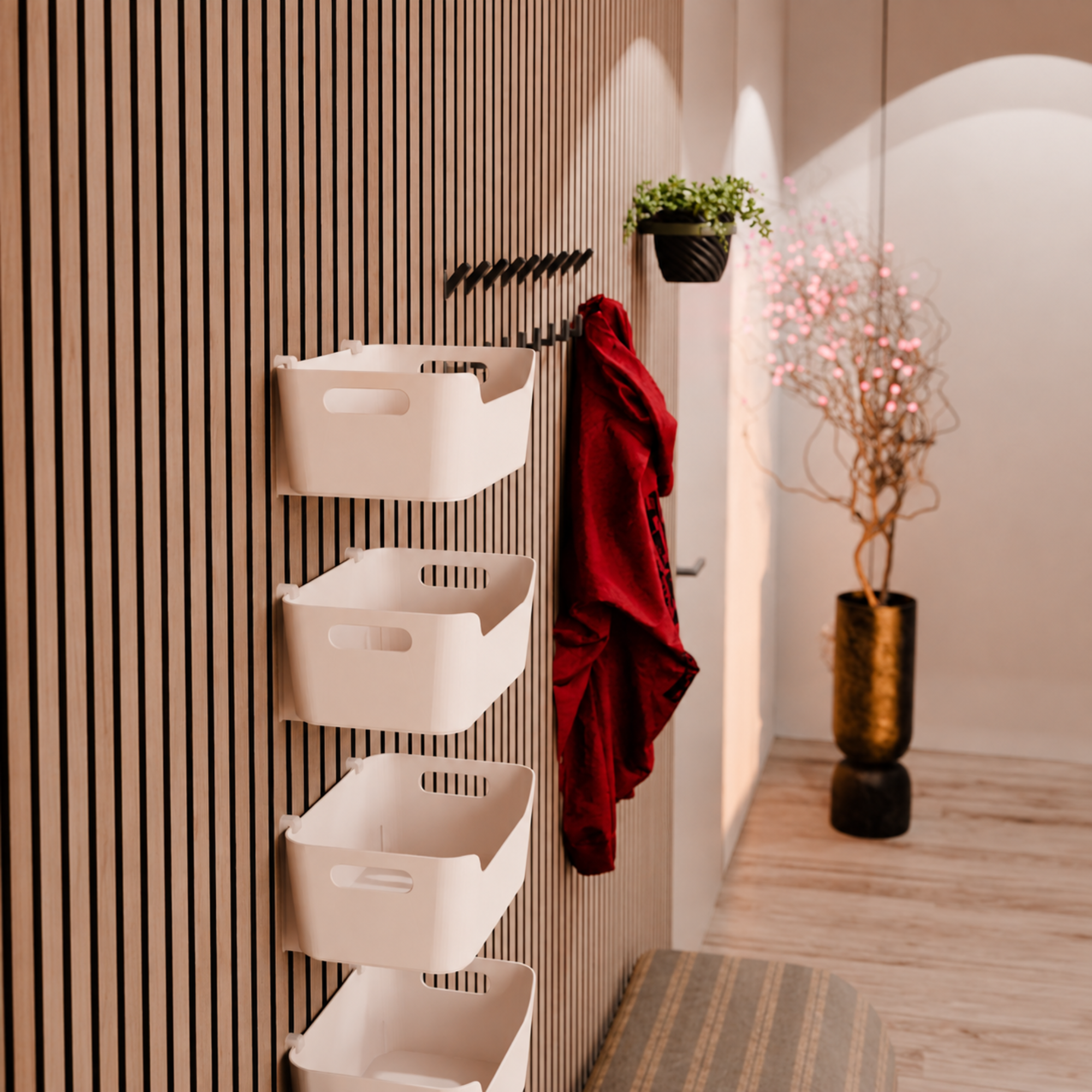 Supports de panneau pour organiseur IKEA UPPDATERA (24 × 17 cm) – Installation : clip mural