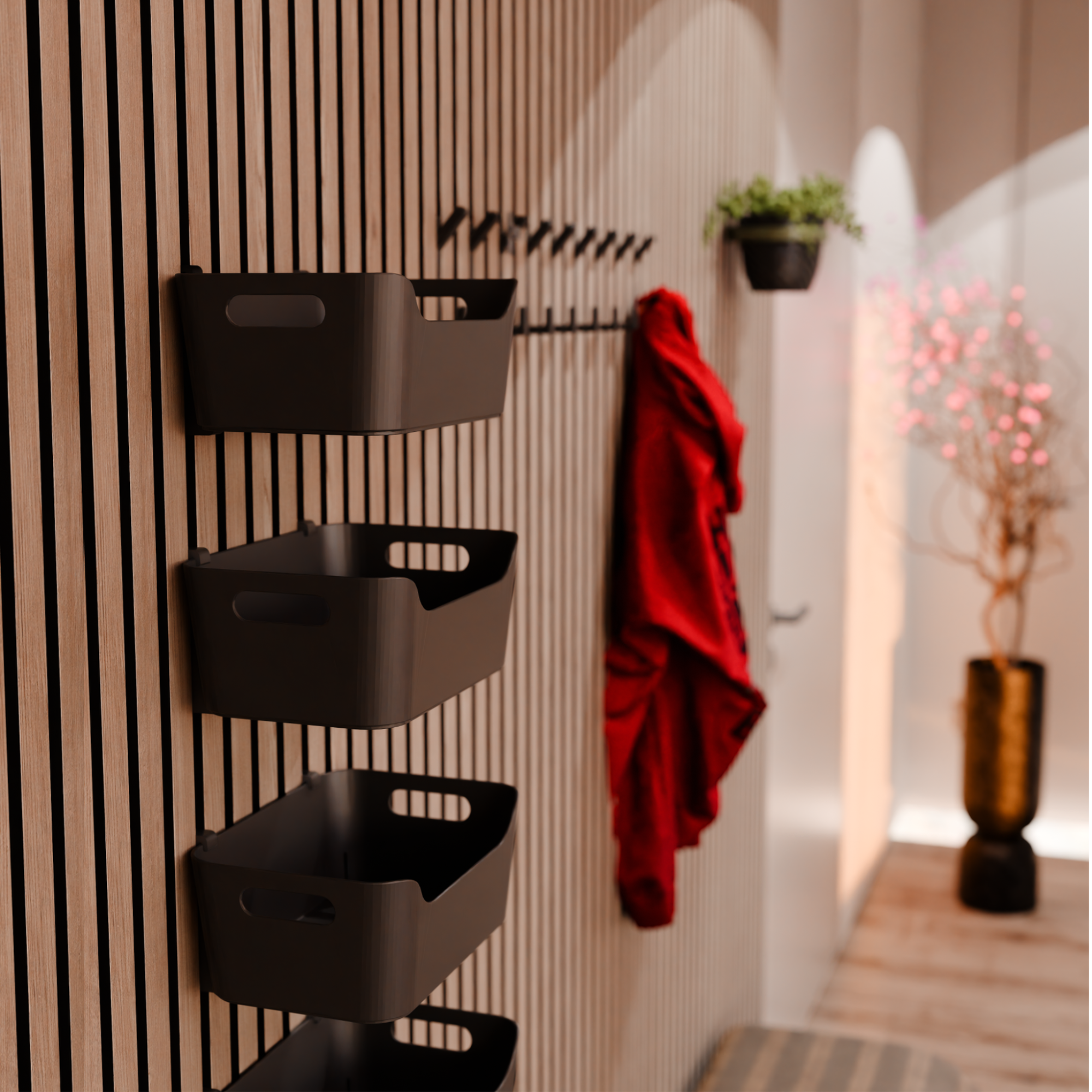 Supports de panneau pour organiseur IKEA UPPDATERA (24 × 17 cm) – Installation : clip mural