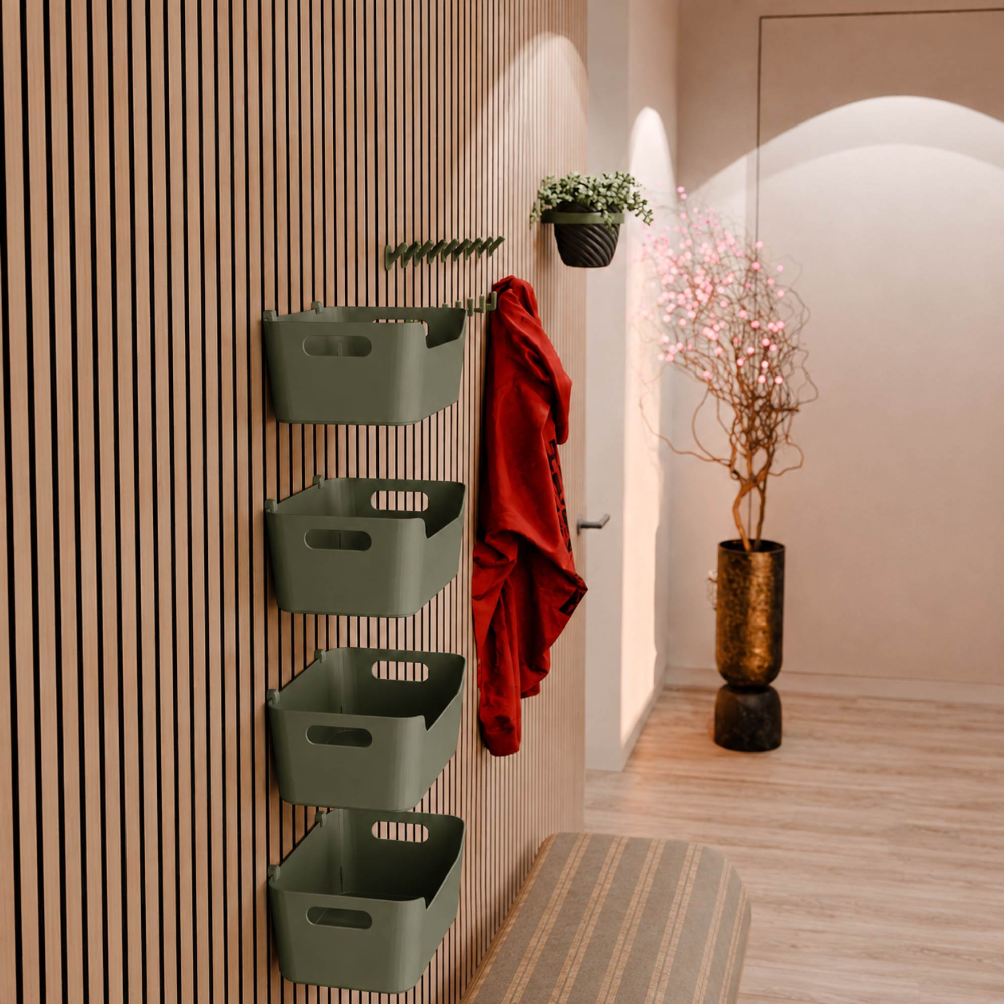Supports de panneau pour organiseur IKEA UPPDATERA (24 × 17 cm) – Installation : clip mural