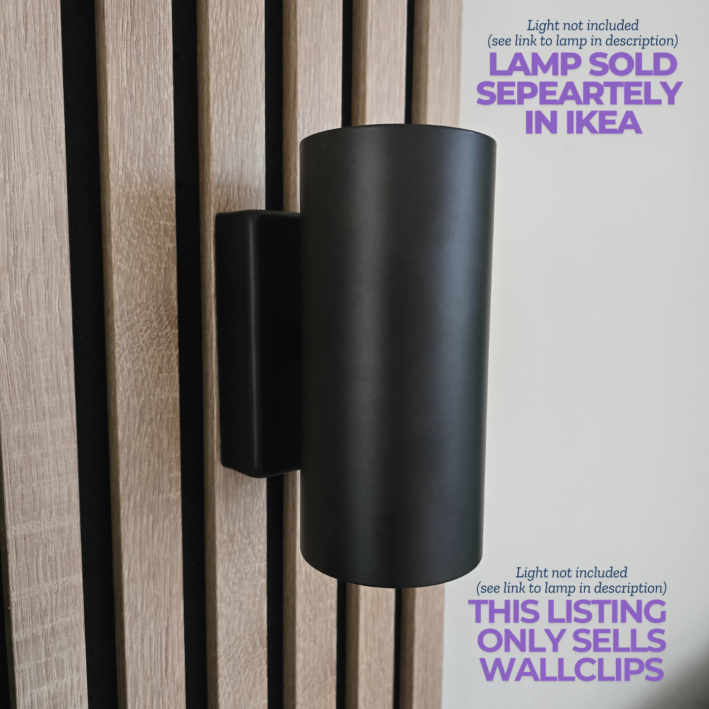 Akustikpaneel-Wandclips für IKEA Nymane Wandleuchte - Montageart: Wandclip