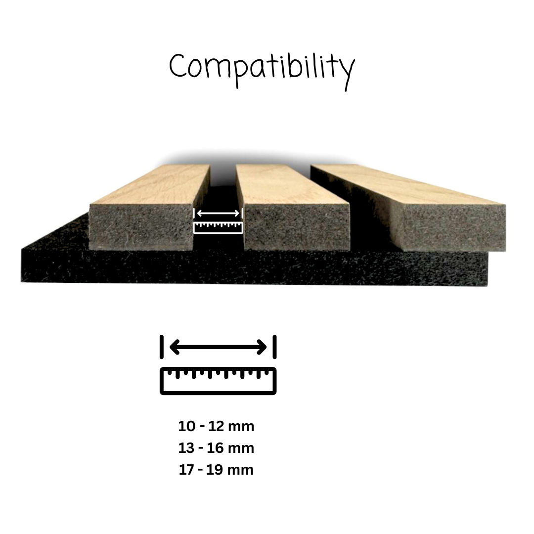 Akoestische paneelbevestigingen voor IKEA SKADIS-accessoires - Installatiemethode: Muurclip