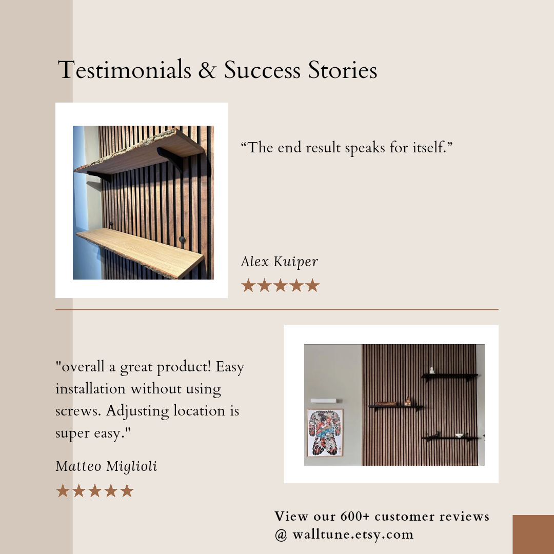 Shelf Brackets for Acoustic Panels - Installation Type: Wall Clip