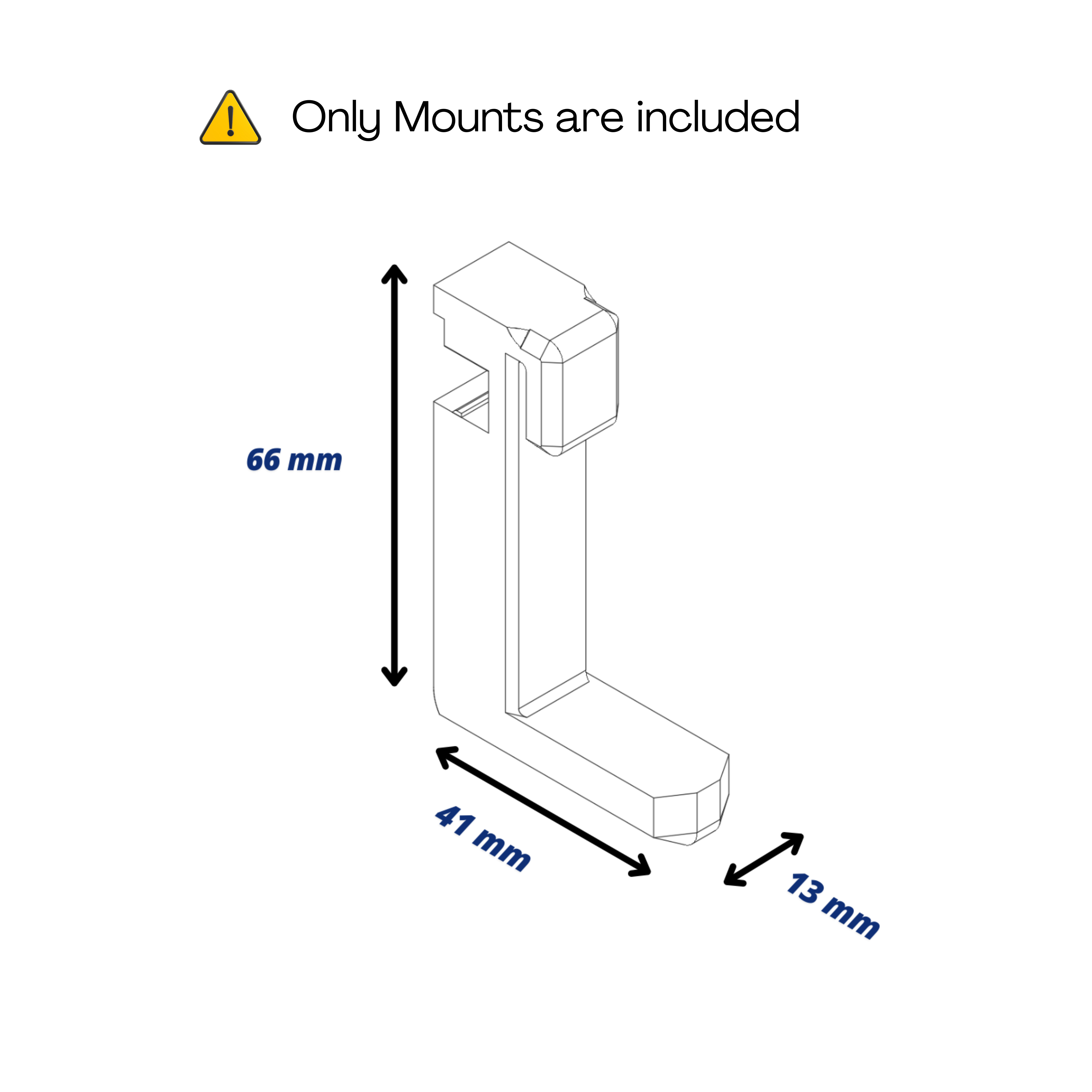Shelf Brackets for IKEA MALMBÄCK Picture Ledge - Installation Type: Wall Clip