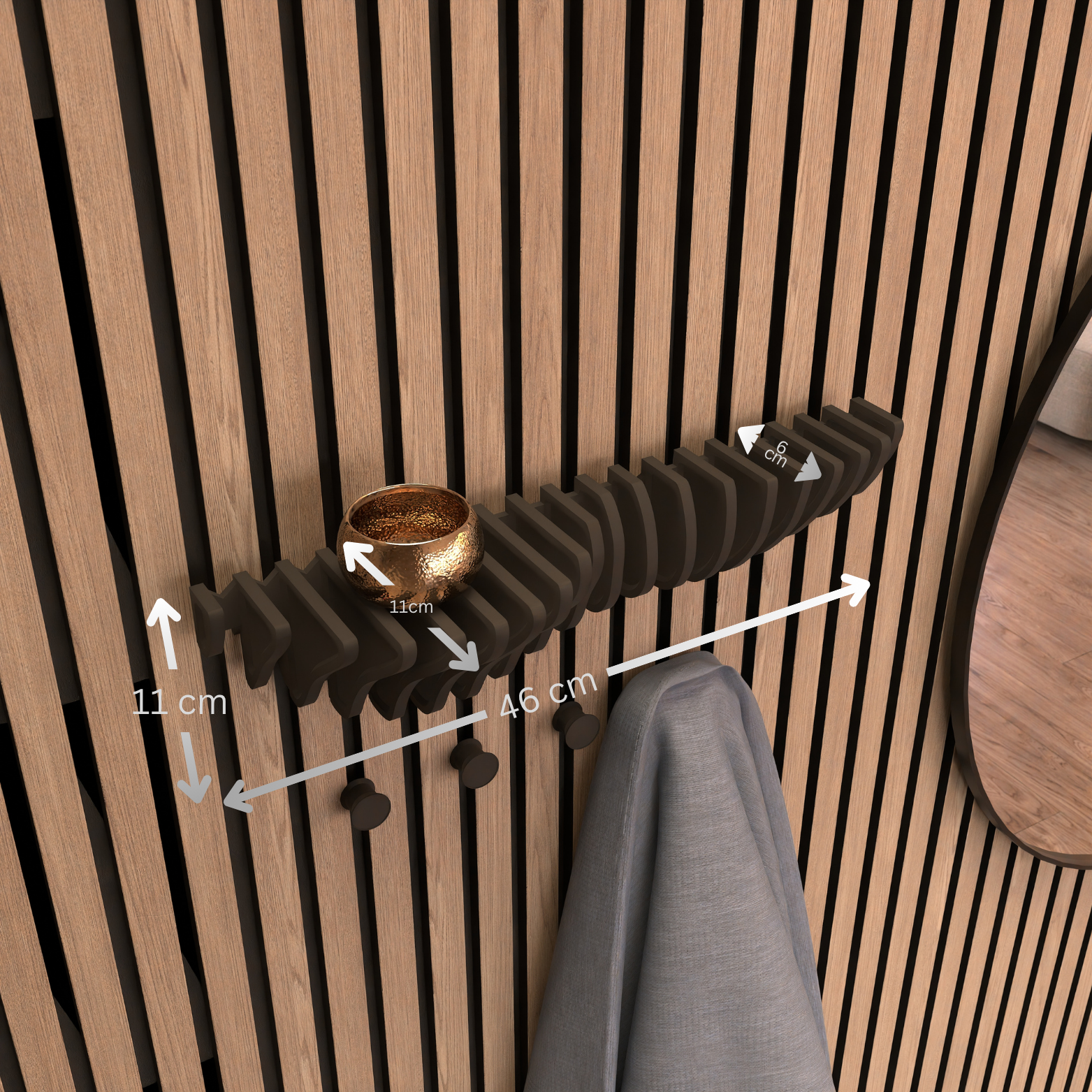 NEU! Design-Regal für Akustikpaneele - Montageart: Wandclip