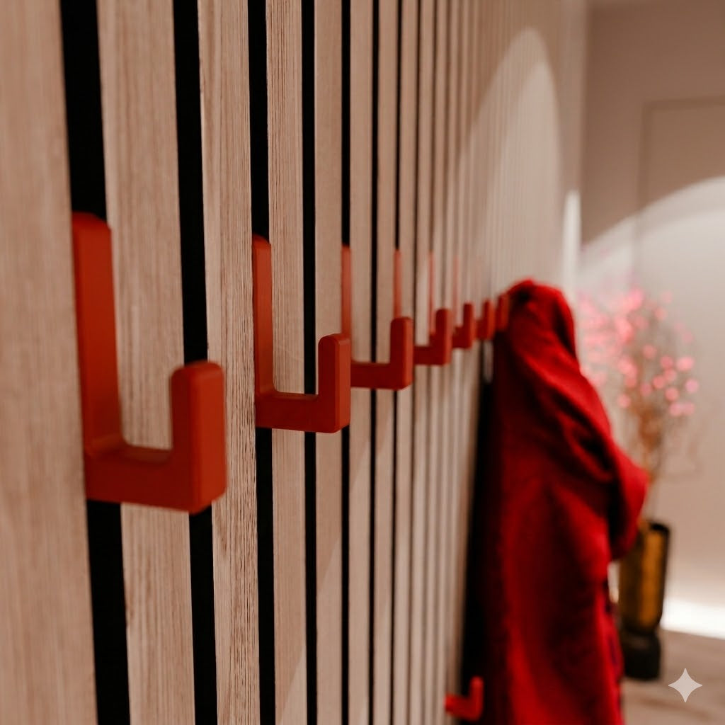 Enkele hoekige haak voor akoestische panelen - Installatietype: Muurclip