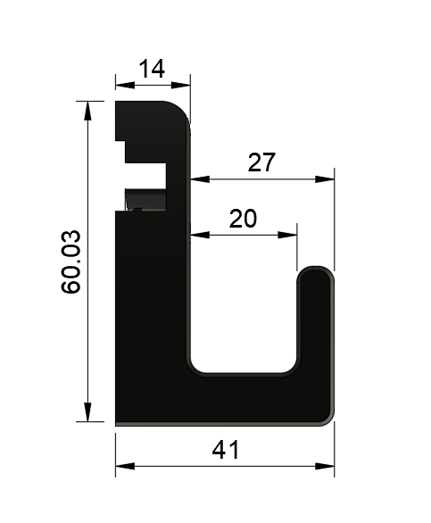 Single Hook Square for Acoustic Panels - Installation Type: Wall Clip