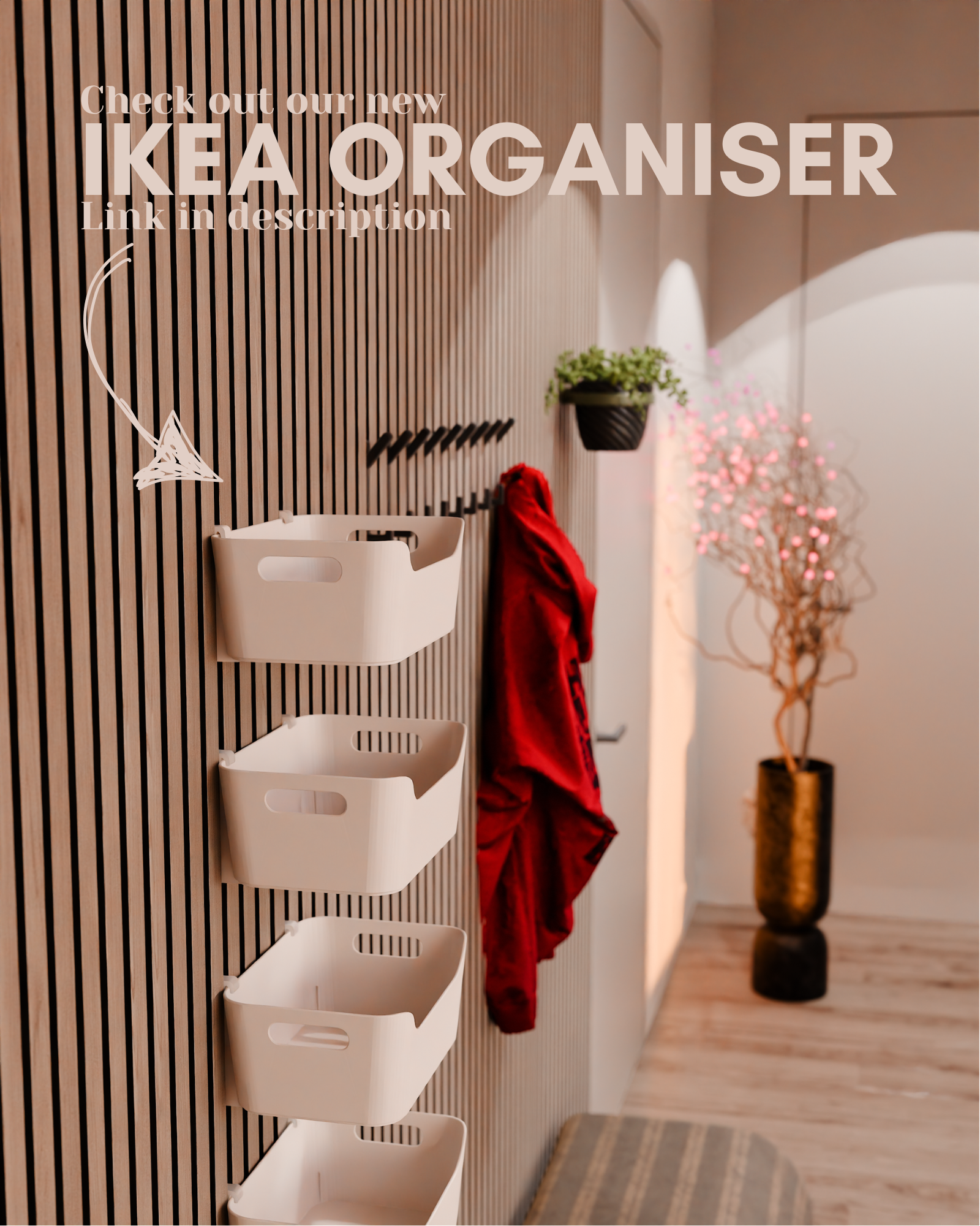 Akustikpaneel-Regalträger & Kleiderhaken für IKEA MOSSLANDA Bilderleiste (nicht im Lieferumfang enthalten) - Montageart: Wandclip