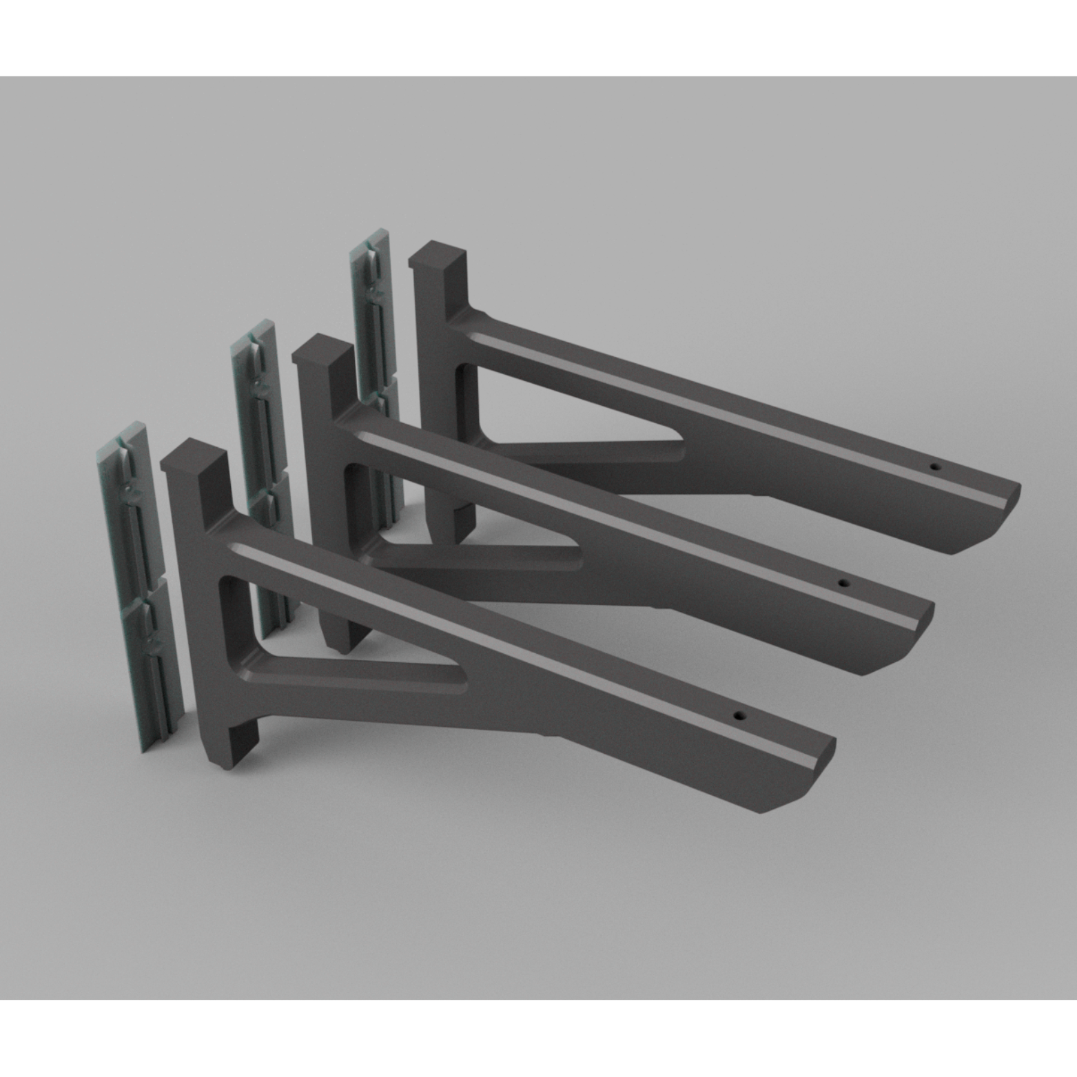 Shelf Brackets for Acoustic Panels - Installation Type: Wall Clip