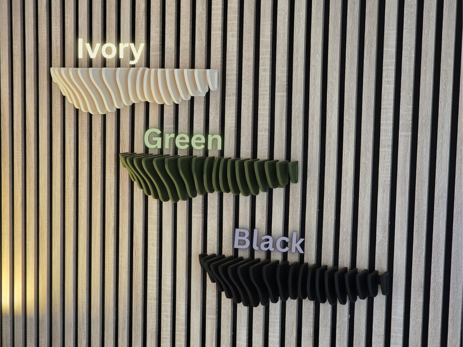 Nieuw! Design wandplank voor akoestische panelen - Installatietype: Muurclip