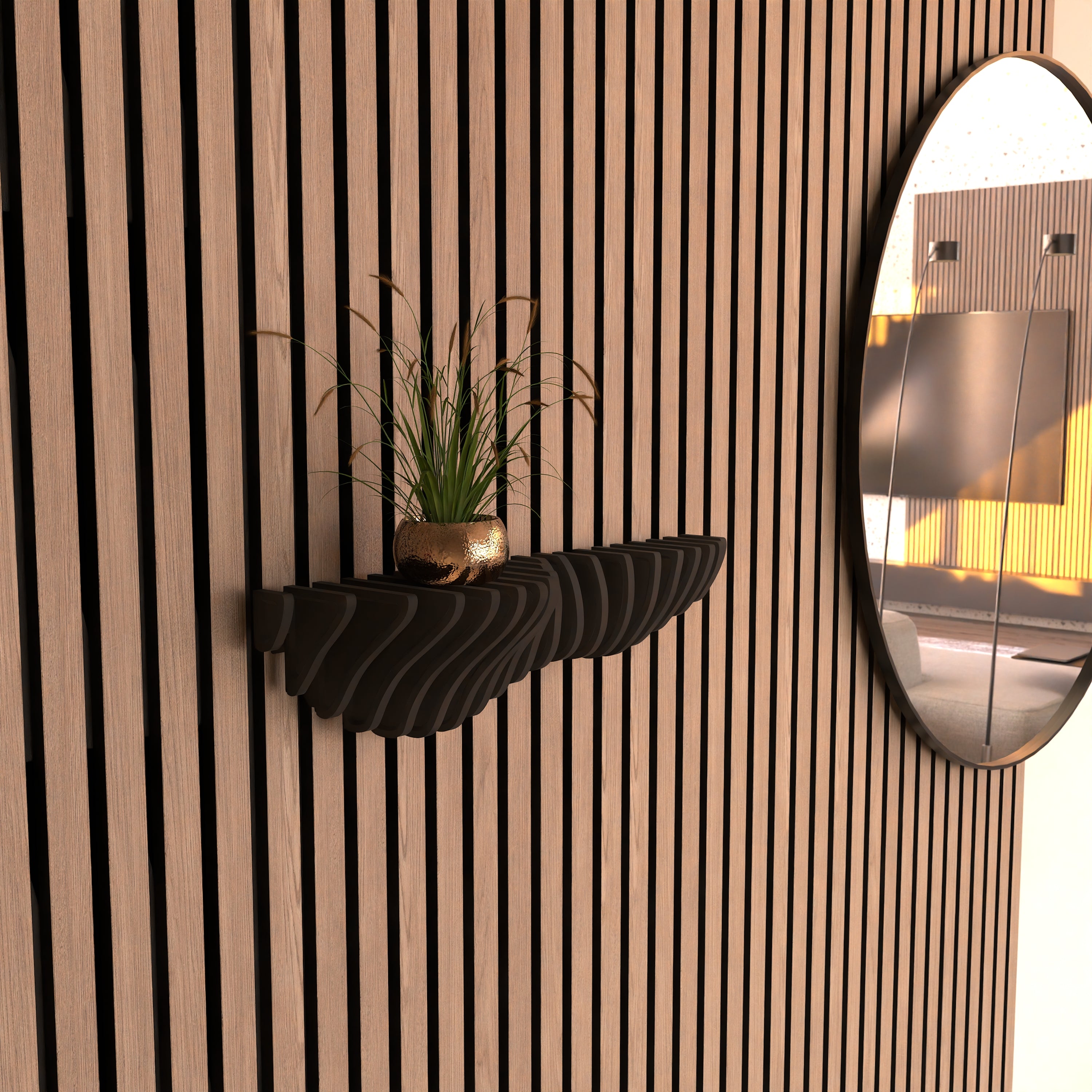 NEU! Design-Regal für Akustikpaneele - Montageart: Wandclip