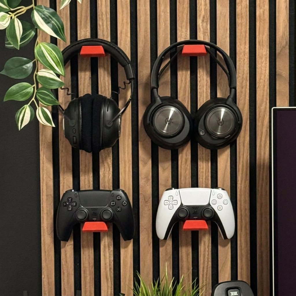 Headset / console controller houder - Installatie: Muurclip