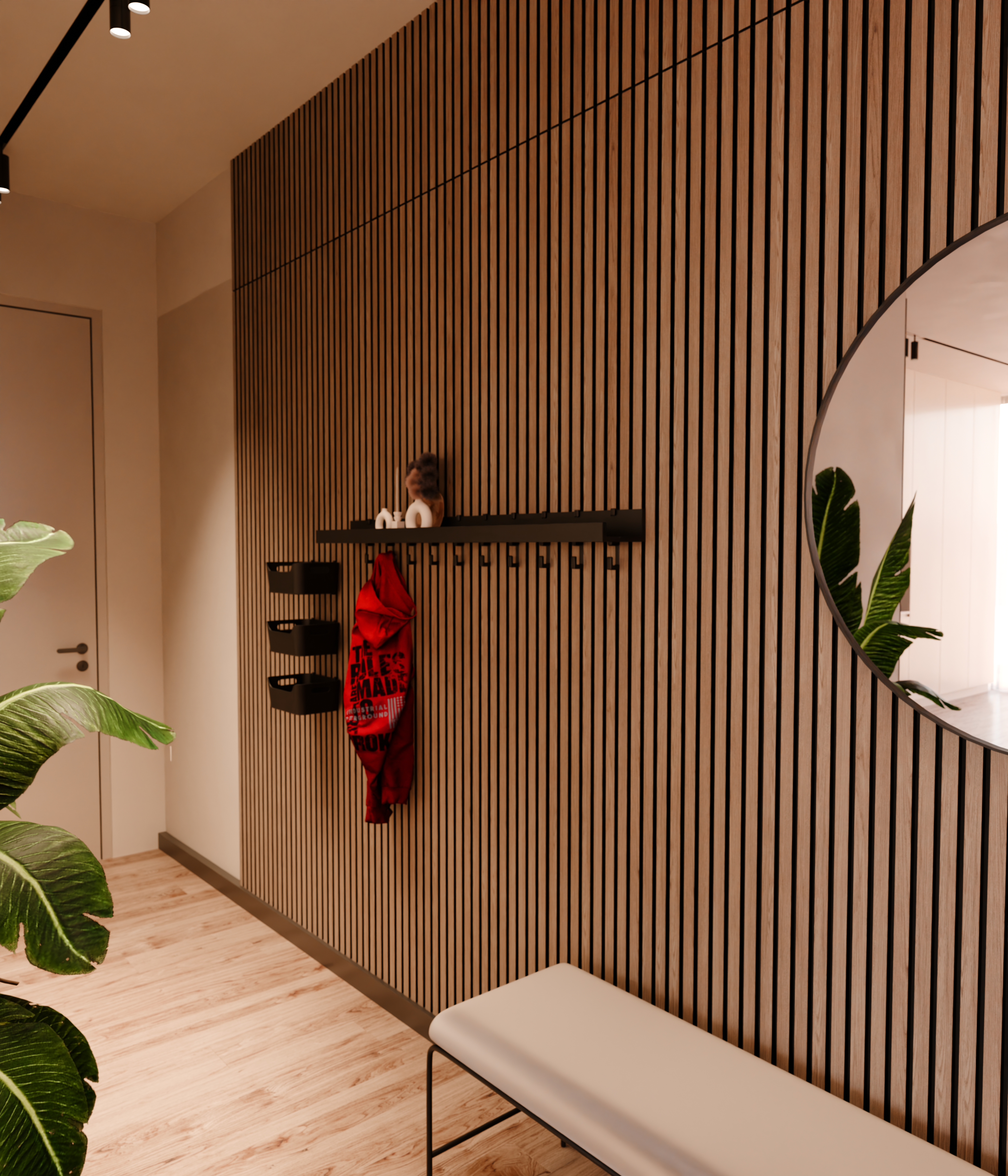 Akustikpaneel-Regalträger & Kleiderhaken für IKEA MOSSLANDA Bilderleiste (nicht im Lieferumfang enthalten) - Montageart: Wandclip