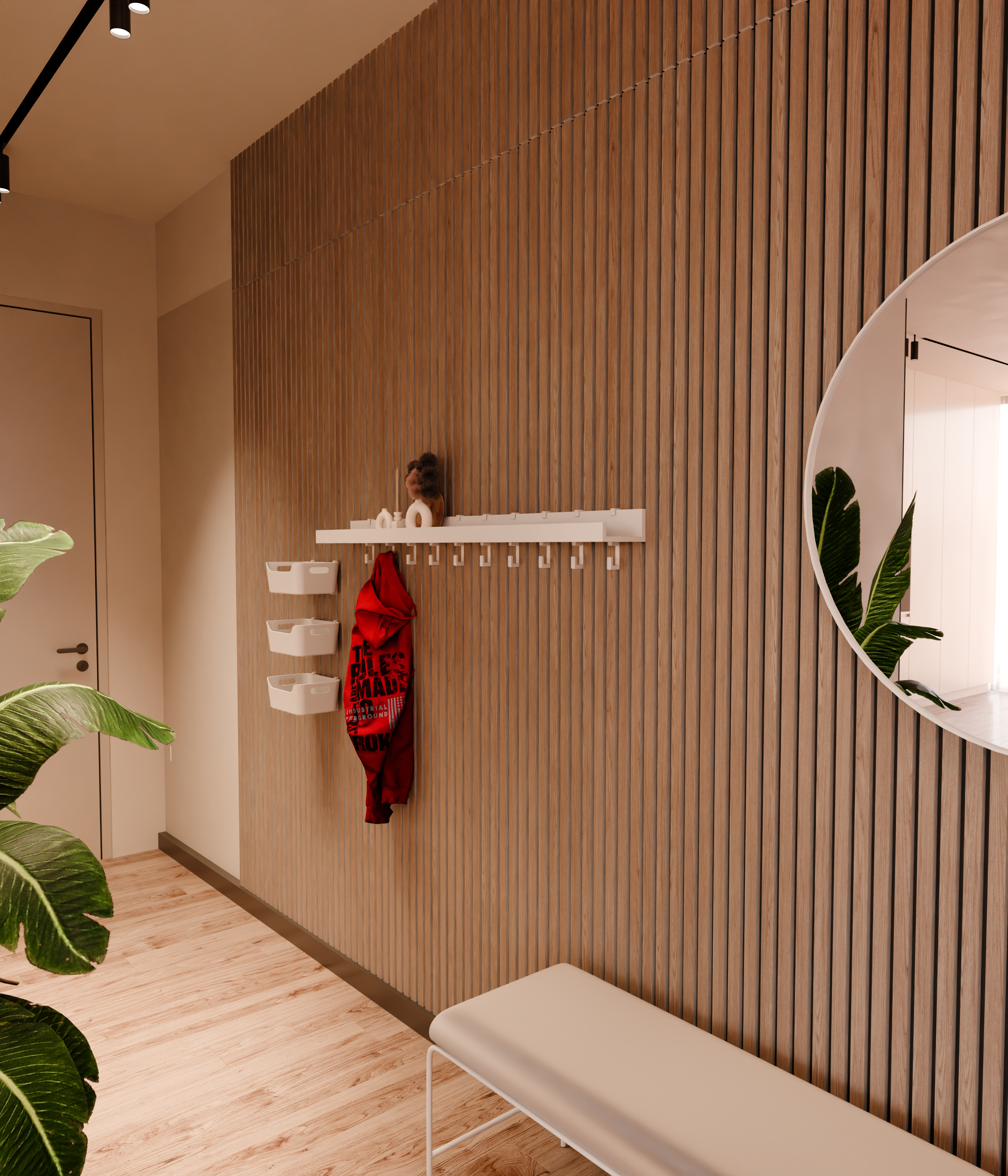 Akustikpaneel-Regalträger & Kleiderhaken für IKEA MOSSLANDA Bilderleiste (nicht im Lieferumfang enthalten) - Montageart: Wandclip