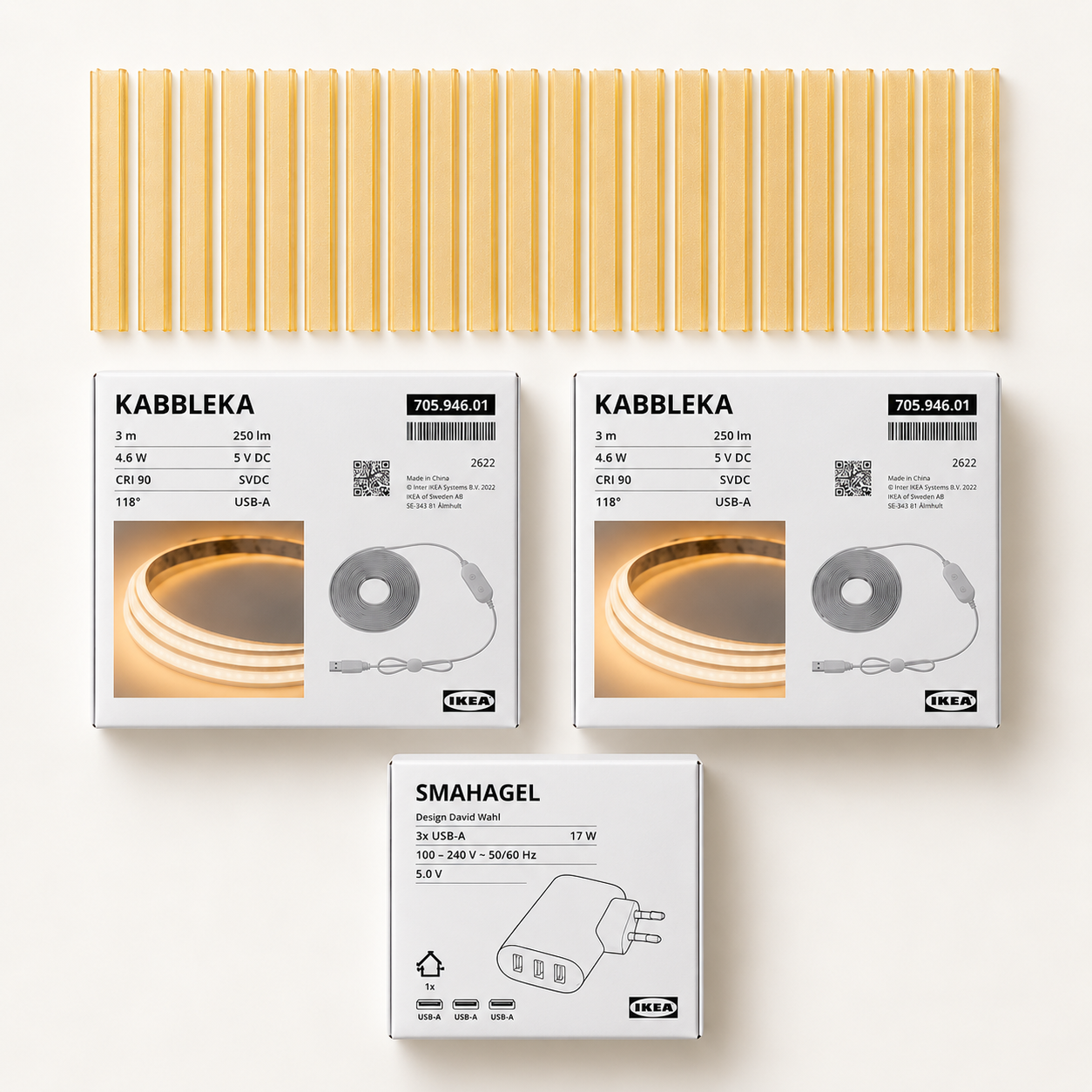 LED strips + Diffuser covers for Acoustic panels