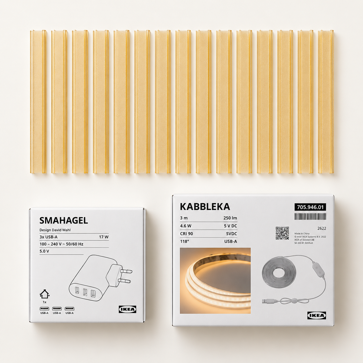 LED strips + Diffuser covers for Acoustic panels