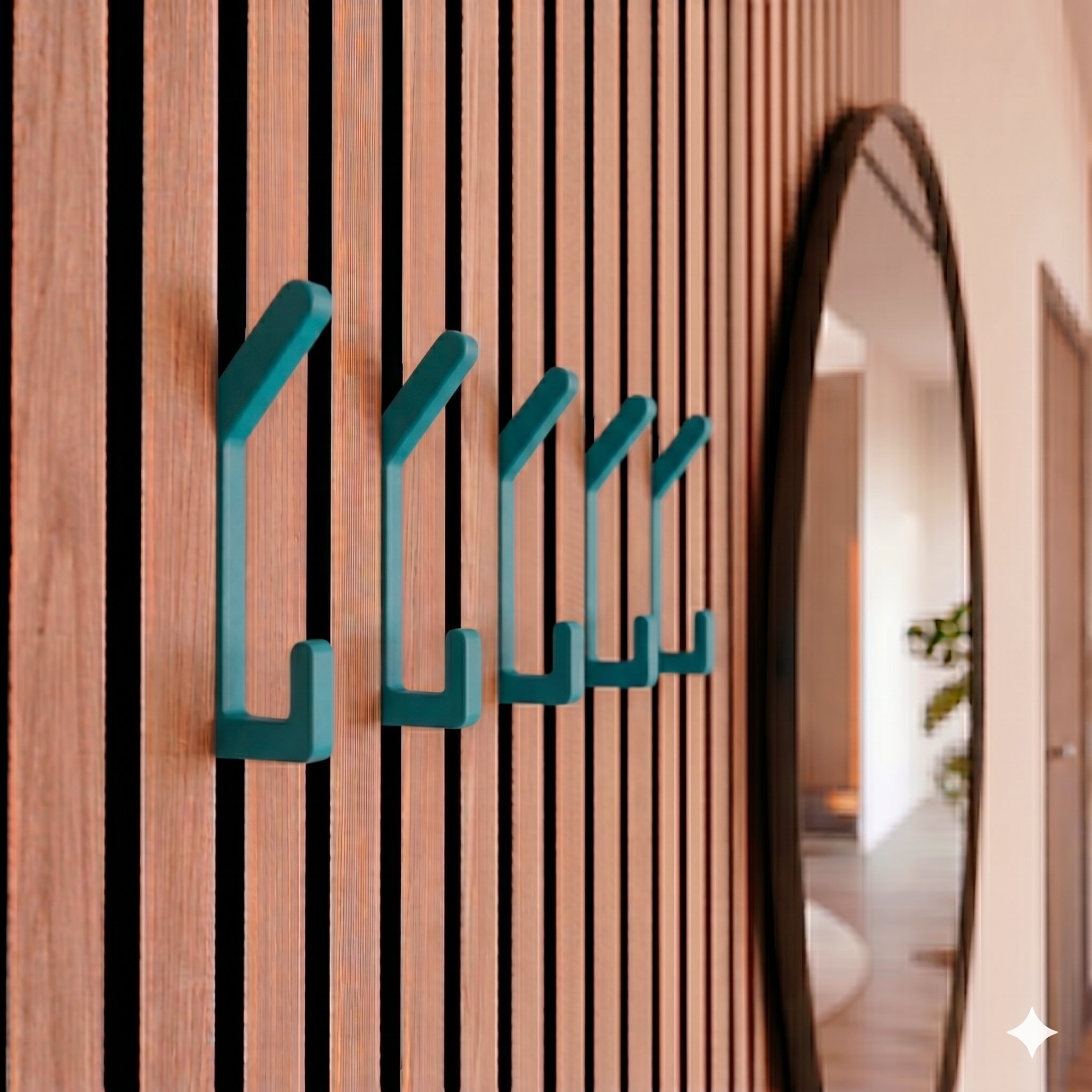 Dubbele kapstokhaak voor akoestische panelen - Installatietype: Wallclip