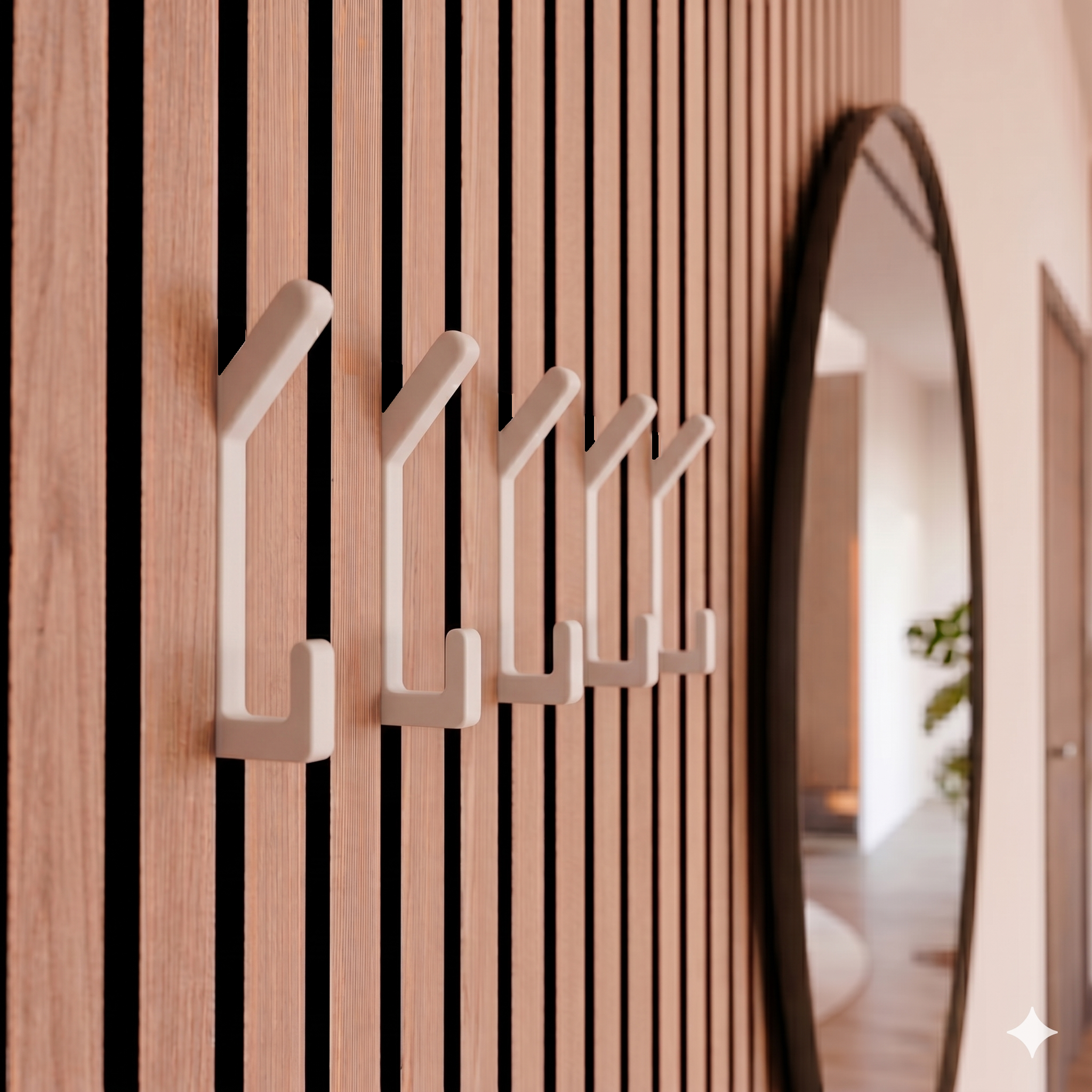 Dubbele kapstokhaak voor akoestische panelen - Installatietype: Wallclip