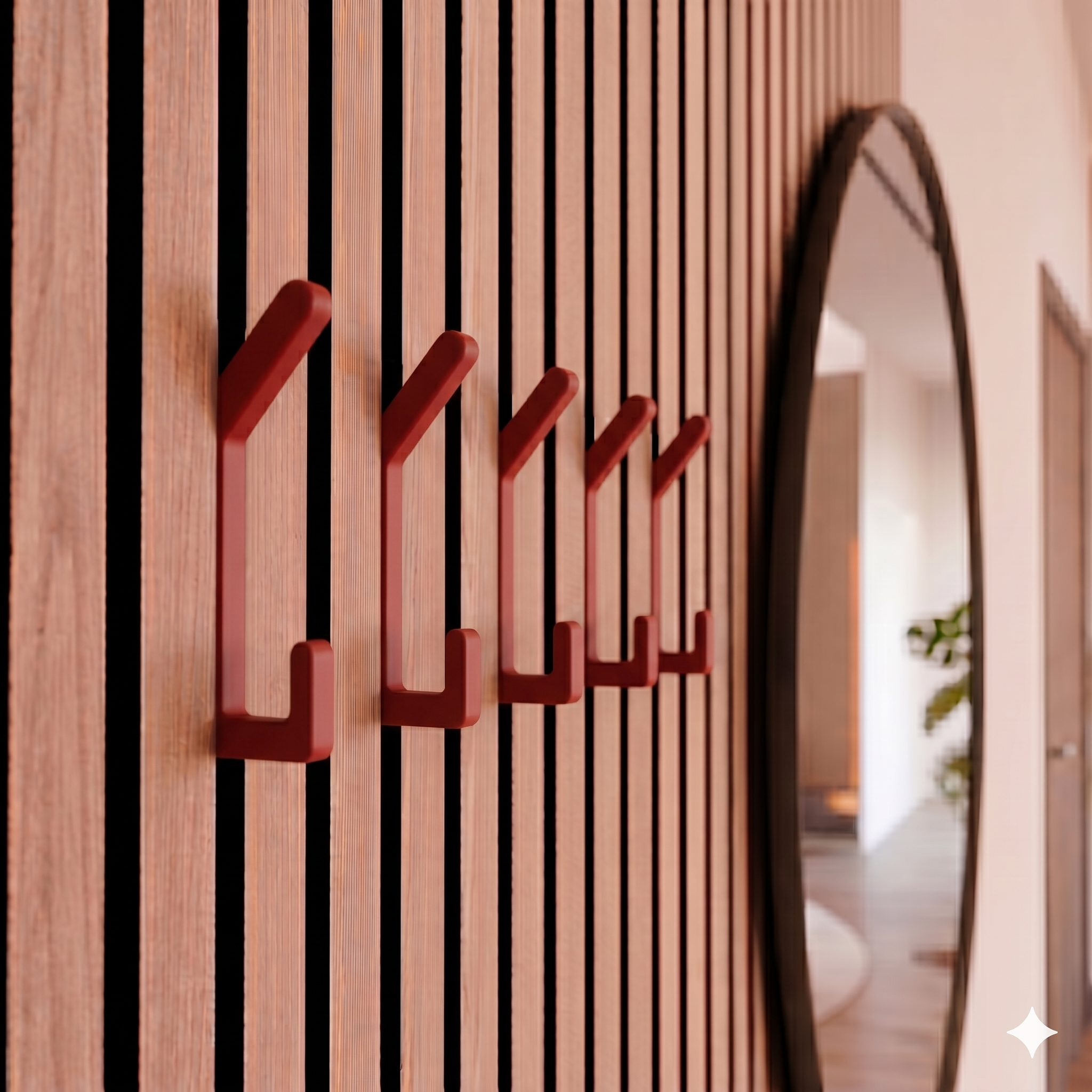 Dubbele kapstokhaak voor akoestische panelen - Installatietype: Wallclip