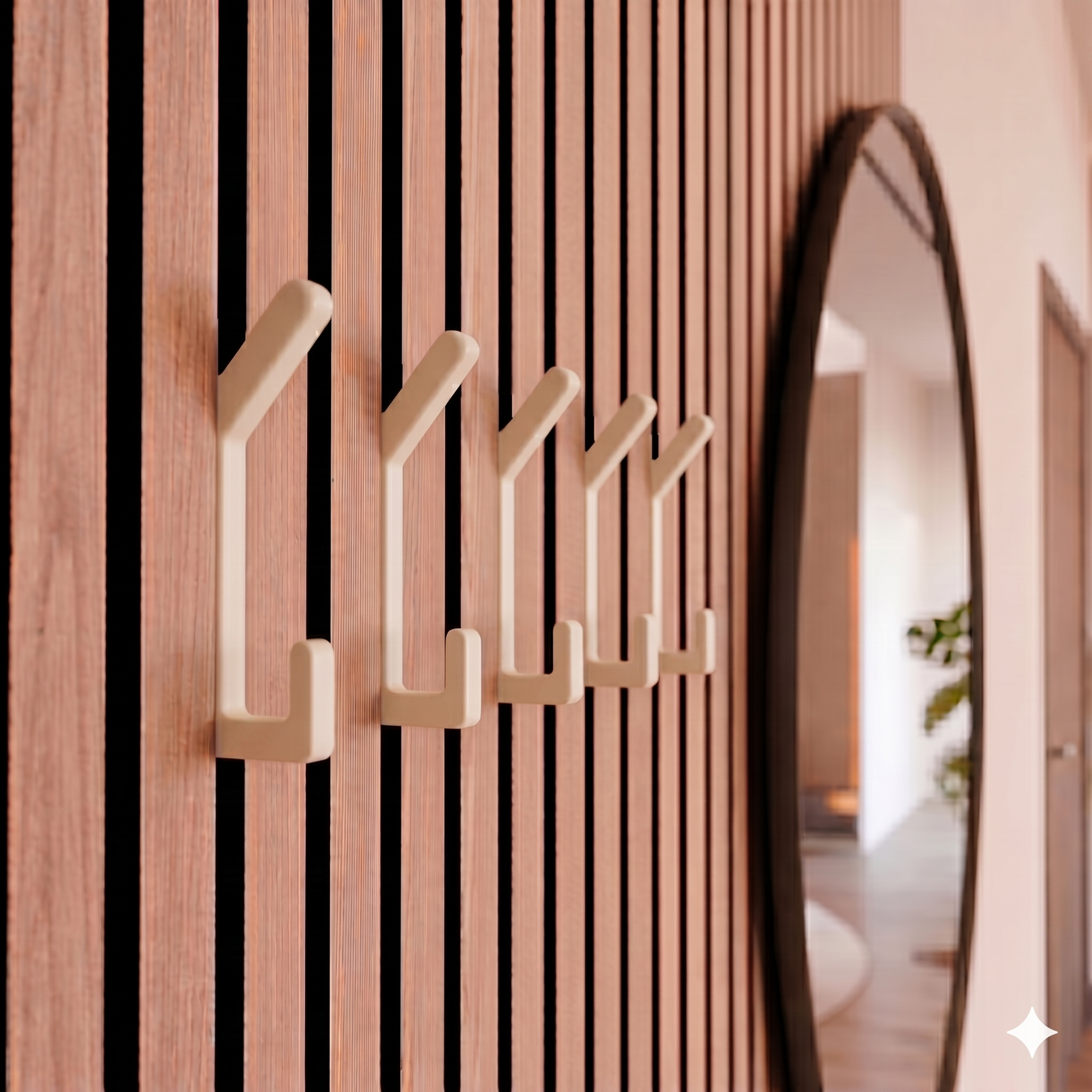 Dubbele kapstokhaak voor akoestische panelen - Installatietype: Wallclip