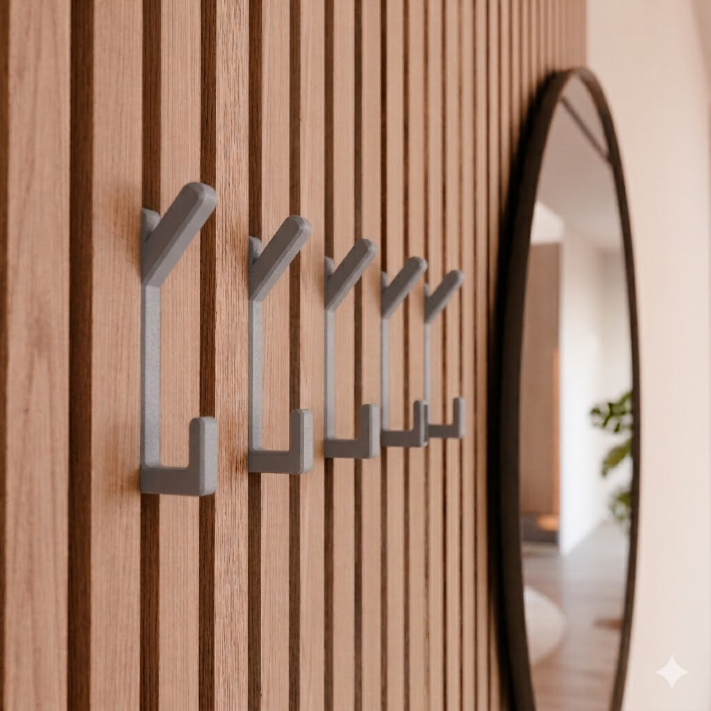 Dubbele kapstokhaak voor akoestische panelen - Installatietype: Wallclip