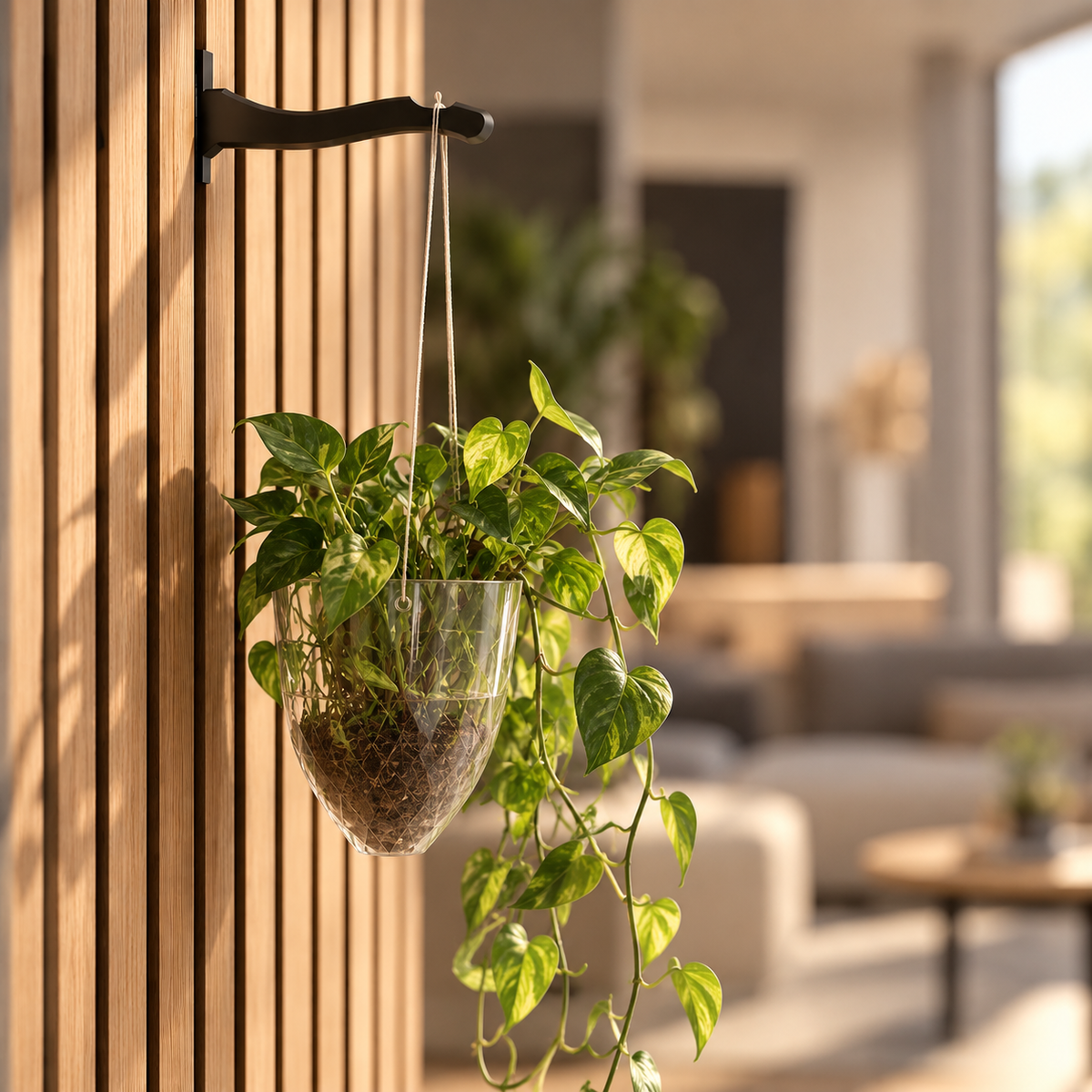 Plant hanger hook - Installation: Screw-in or Wall clip