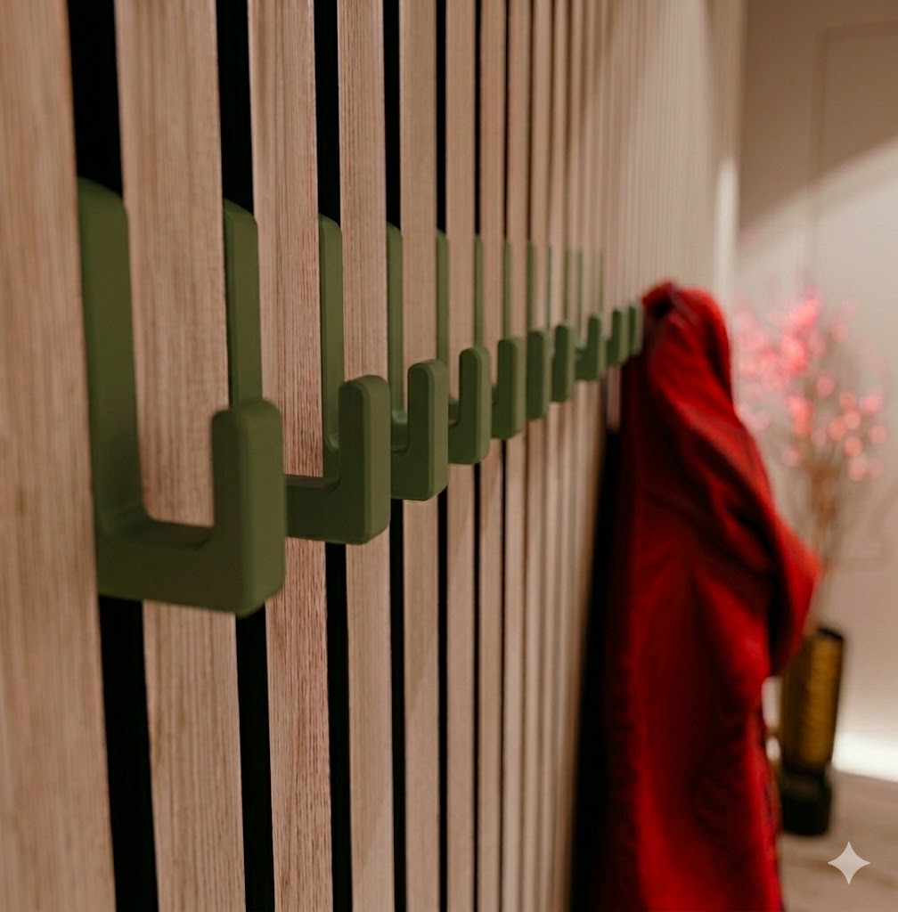 Enkele hoekige haak voor akoestische panelen - Installatietype: Muurclip