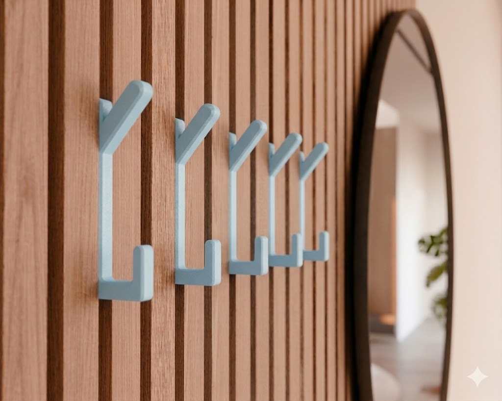 Dubbele kapstokhaak voor akoestische panelen - Installatietype: Wallclip