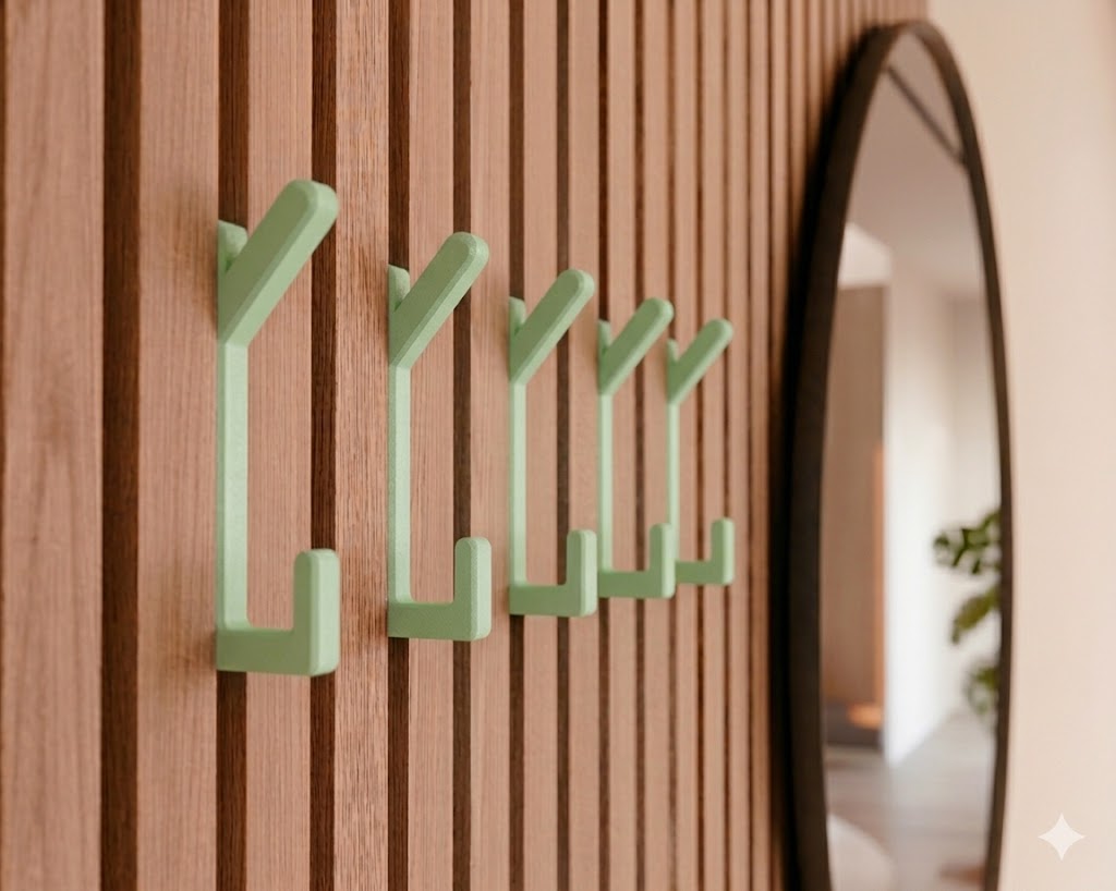 Dubbele kapstokhaak voor akoestische panelen - Installatietype: Wallclip