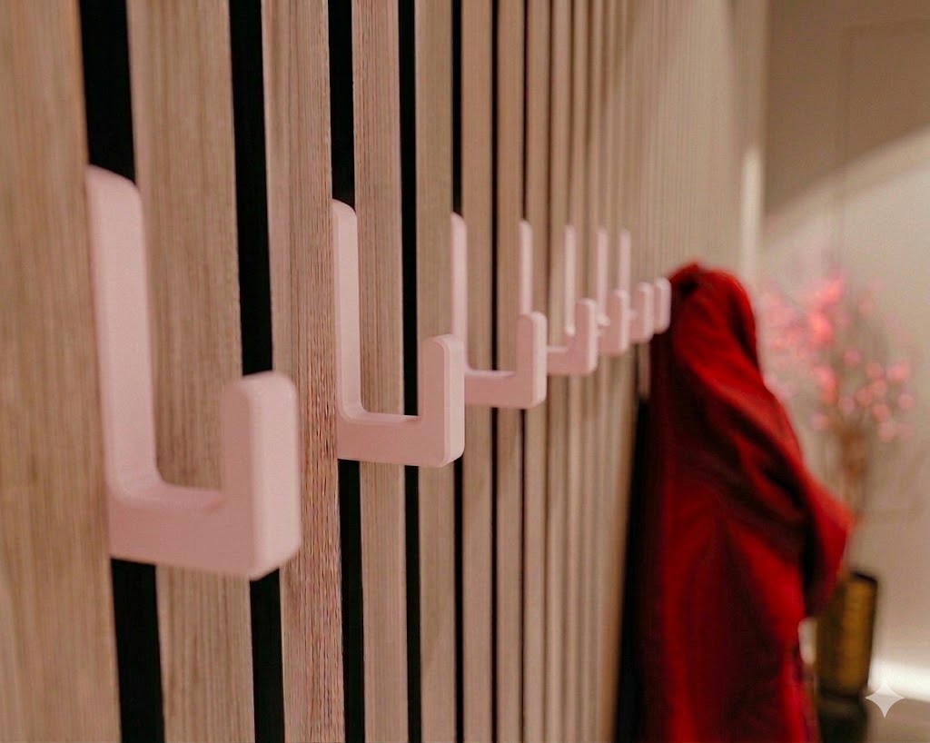 Enkele hoekige haak voor akoestische panelen - Installatietype: Muurclip