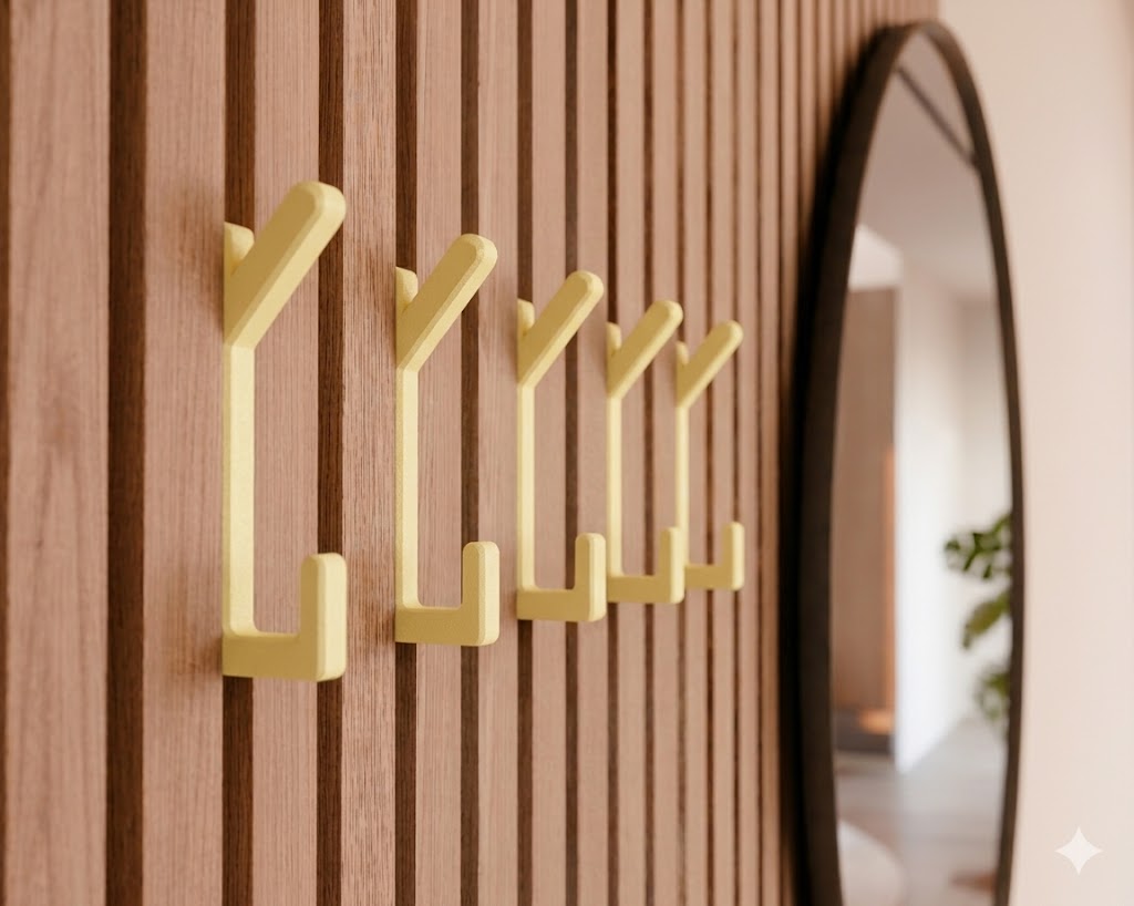 Dubbele kapstokhaak voor akoestische panelen - Installatietype: Wallclip