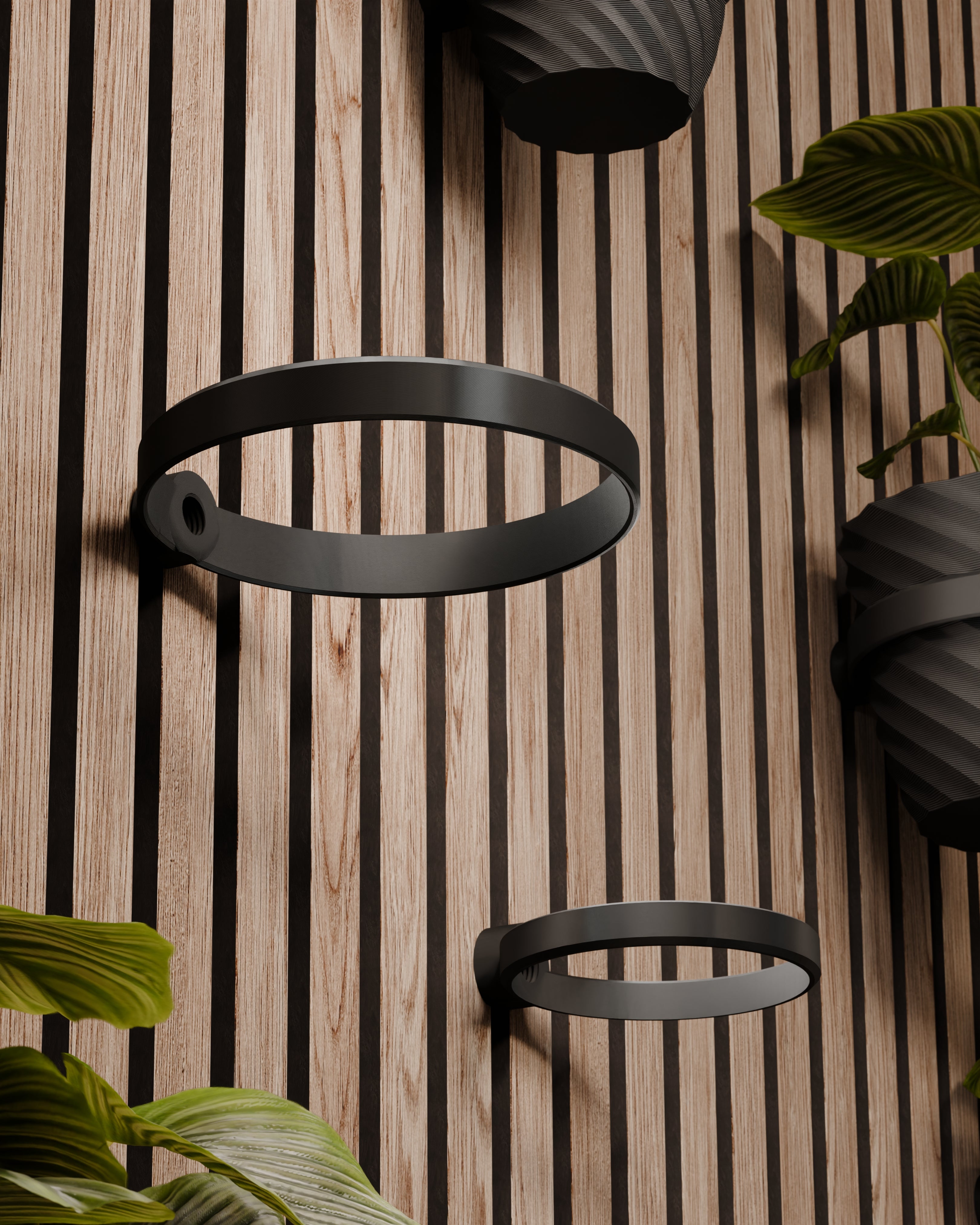Pflanzenhalter/Ring für Akustikplatten - Montageart: Wandclip