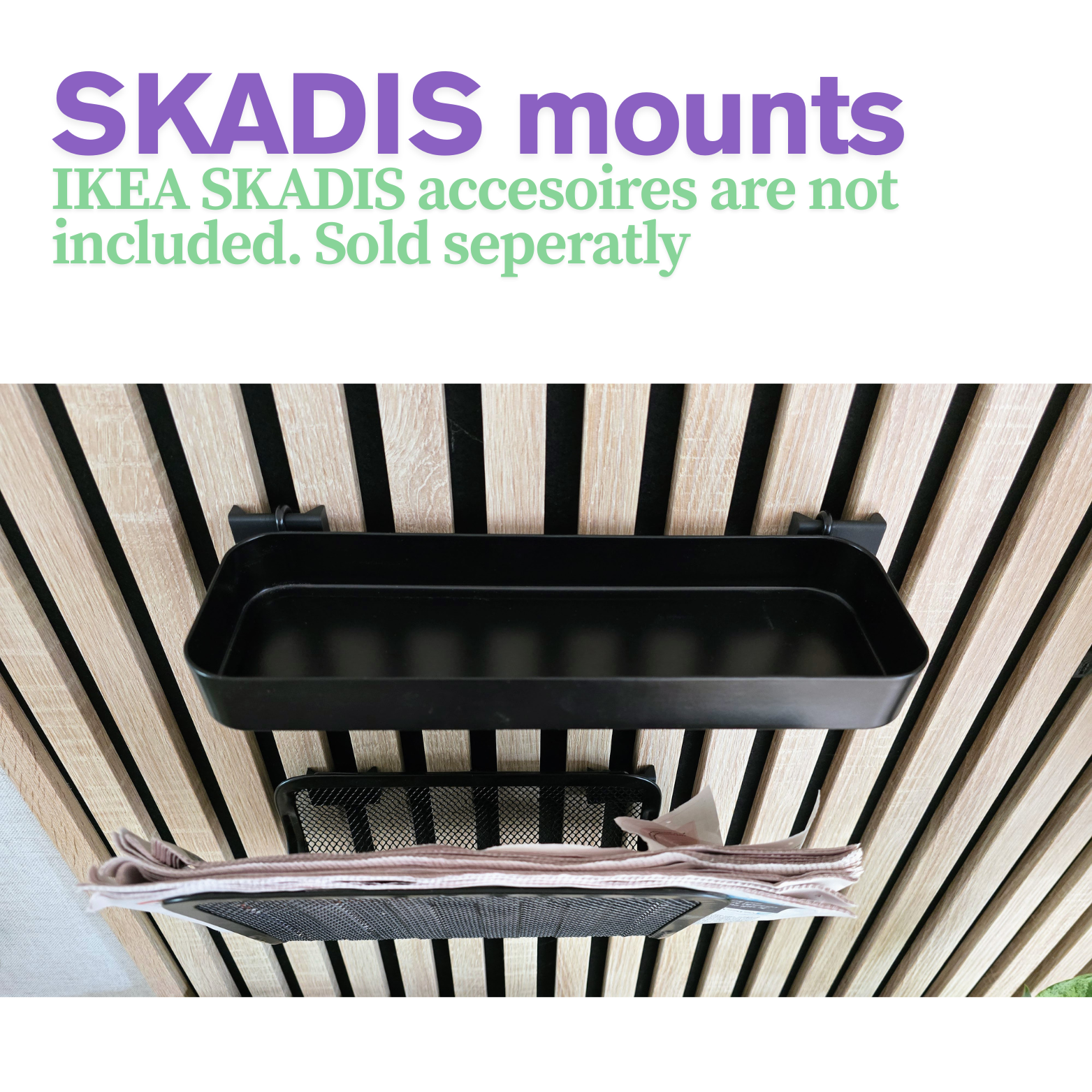 Akustikpaneel IKEA SKADIS Halterungen (2er-Set) – Twist & Go von WallTune