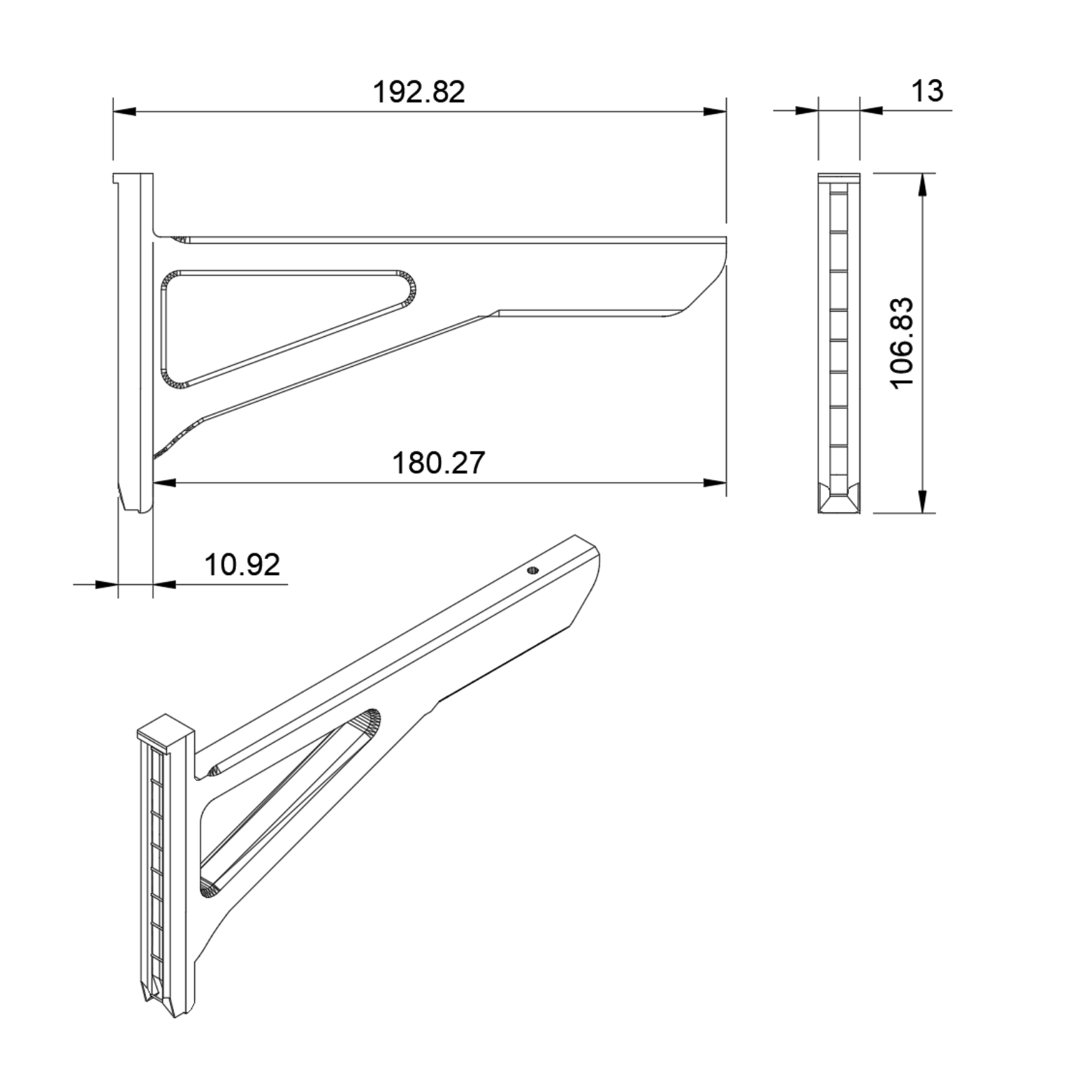 Shelf Brackets for Acoustic Panels - Installation Type: Wall Clip