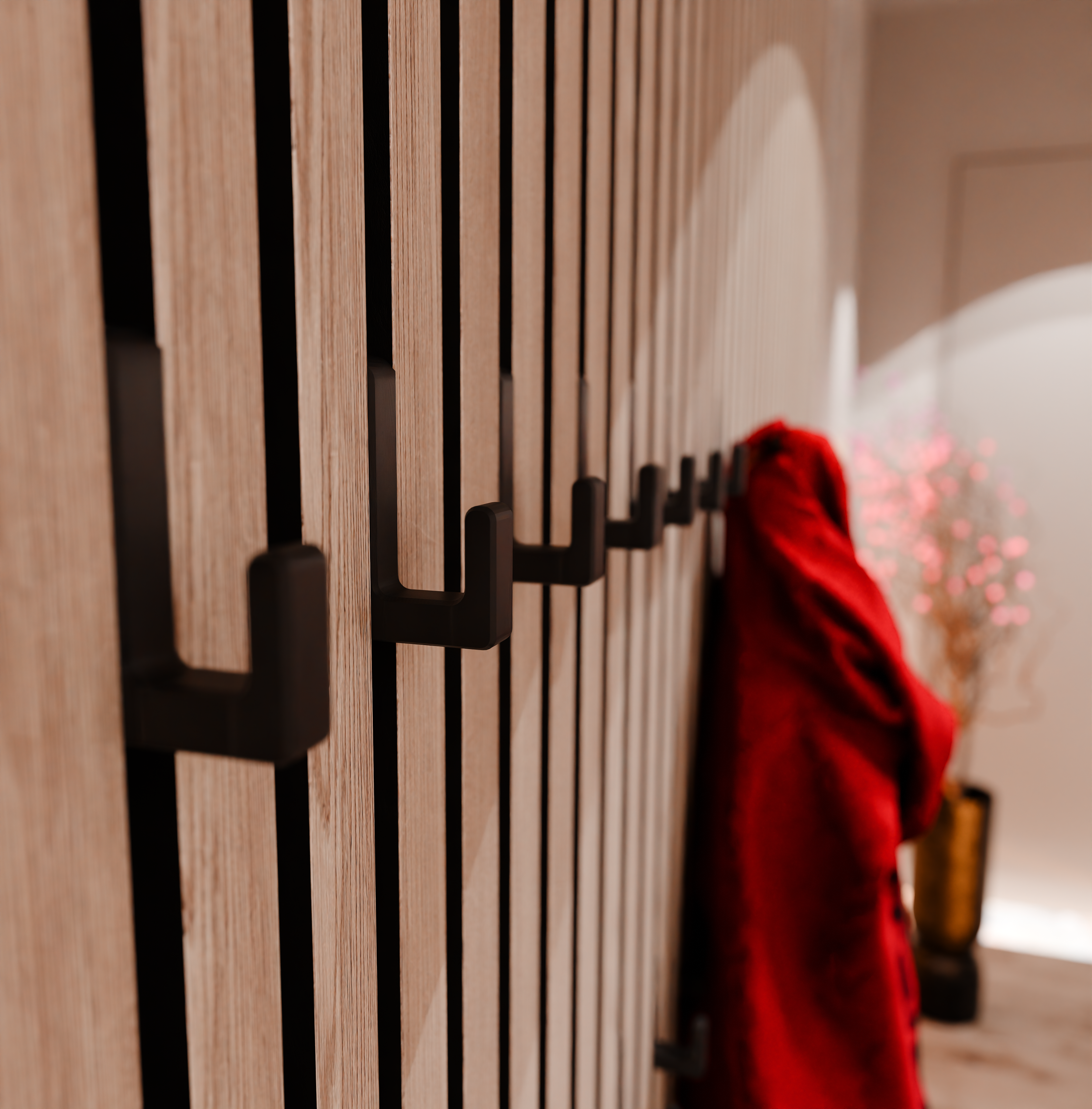 Enkele hoekige haak voor akoestische panelen - Installatietype: Muurclip