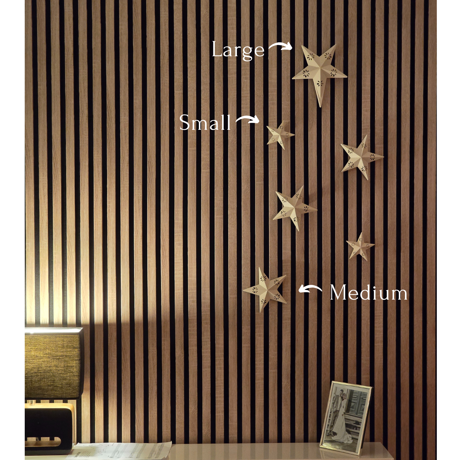 Decorative Stars for Acoustic Panels - Installation type: Wall Clip