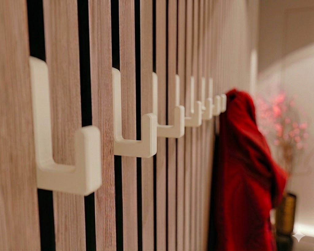 Enkele hoekige haak voor akoestische panelen - Installatietype: Muurclip