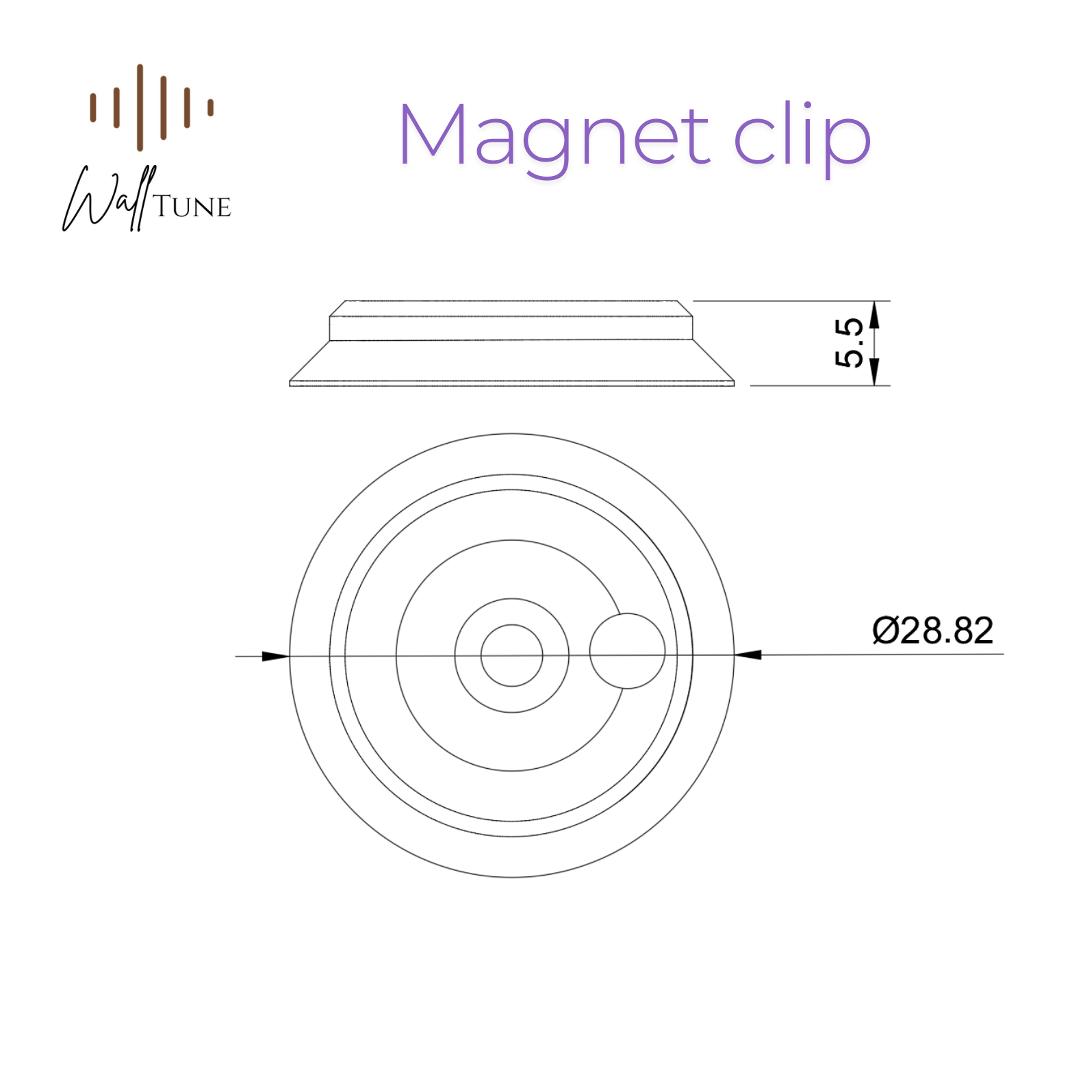 Magnet Clips - 4 Pack - Installation: Wall Clip