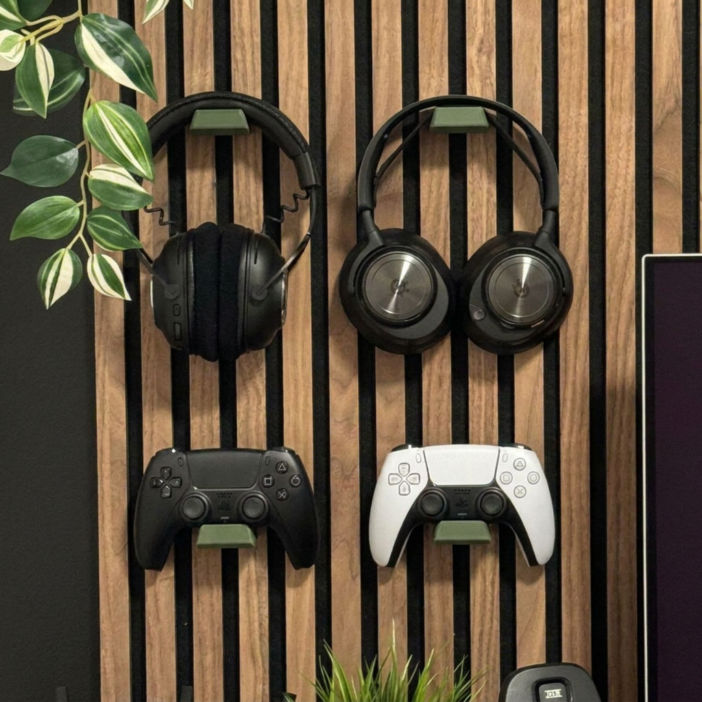 Headset / console controller houder - Installatie: Muurclip